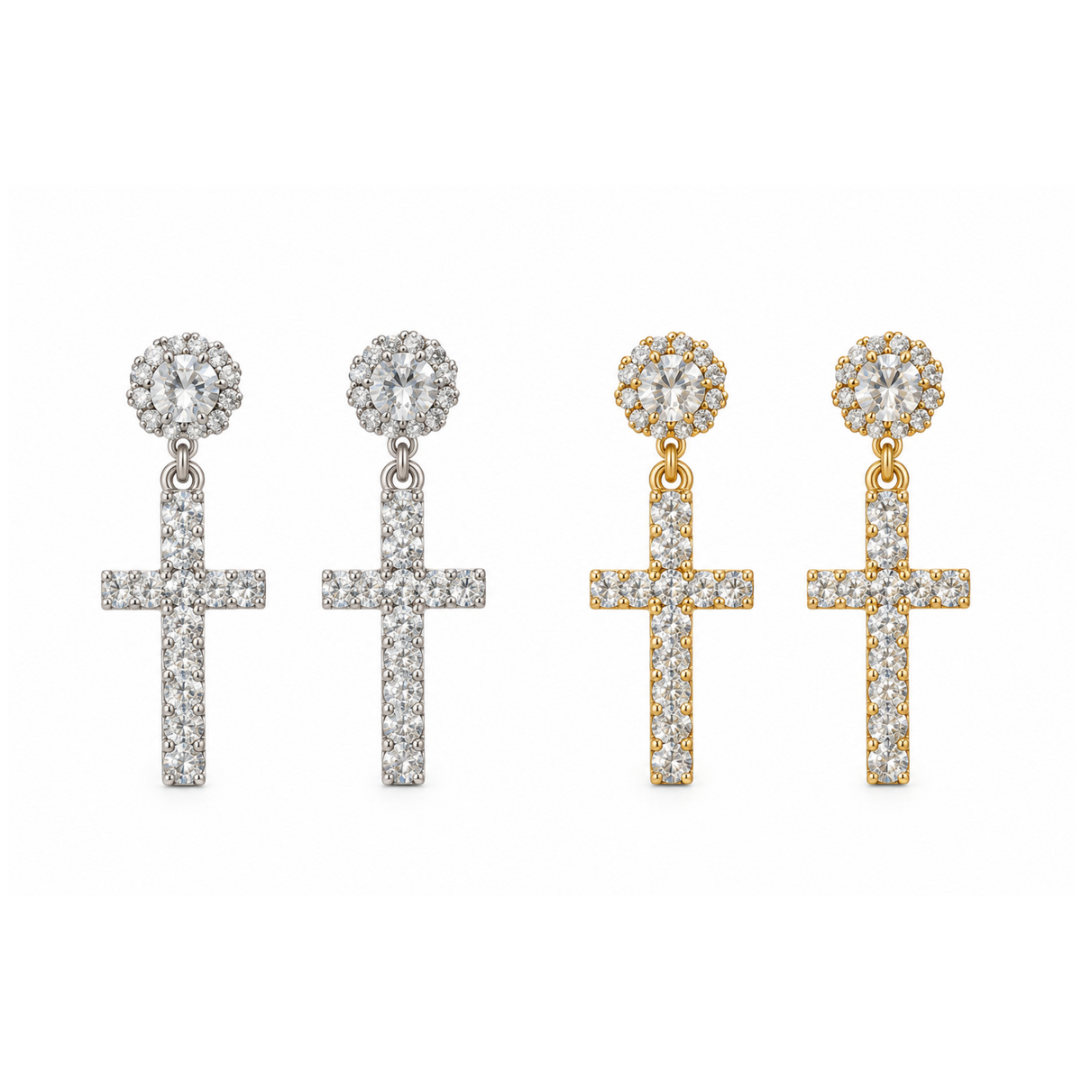 Orecchini Crystal Cross