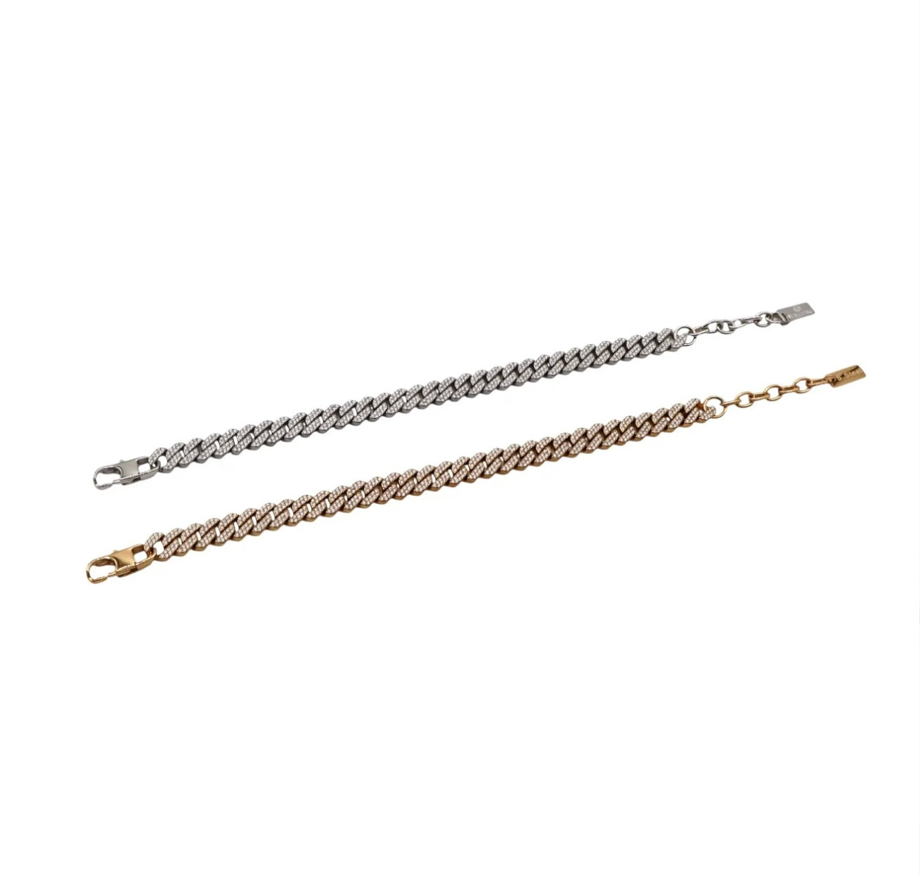 Bracciale groumette slim strass