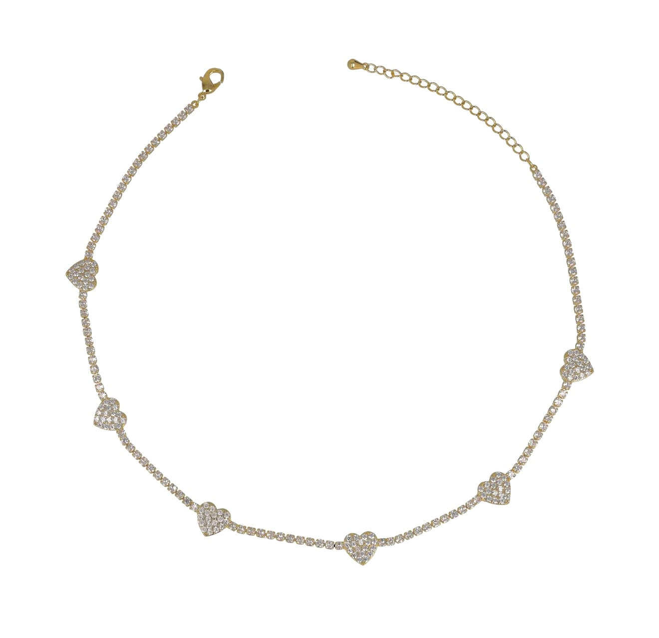 Collana tennis heart