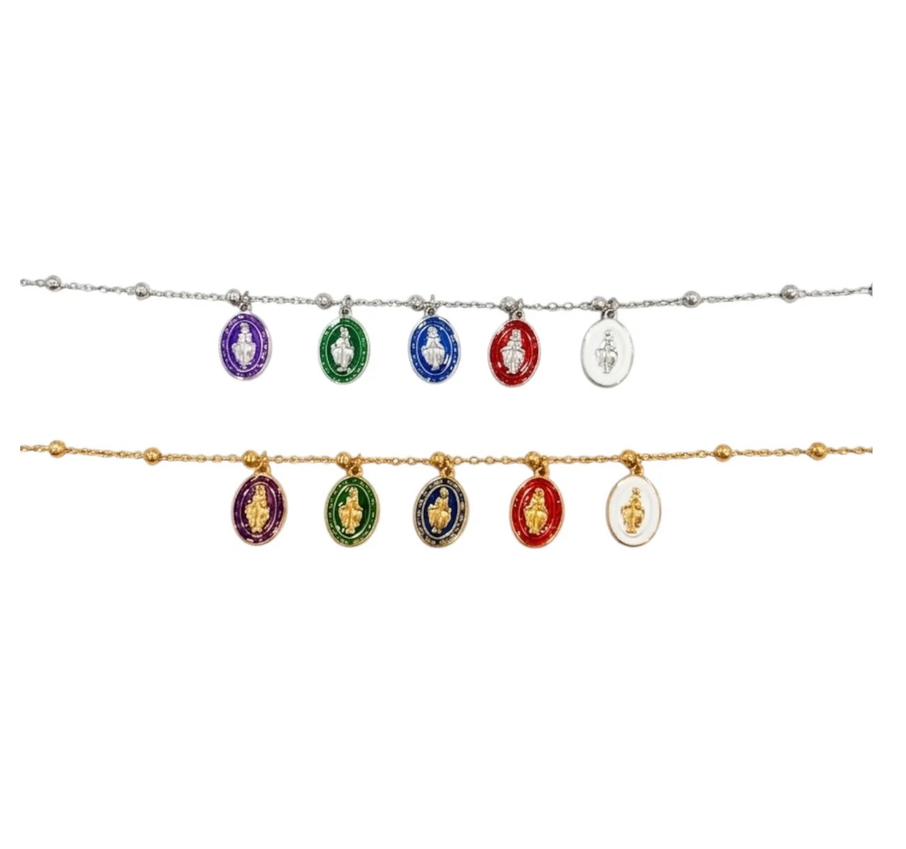 Bracciale madonnina raimbow
