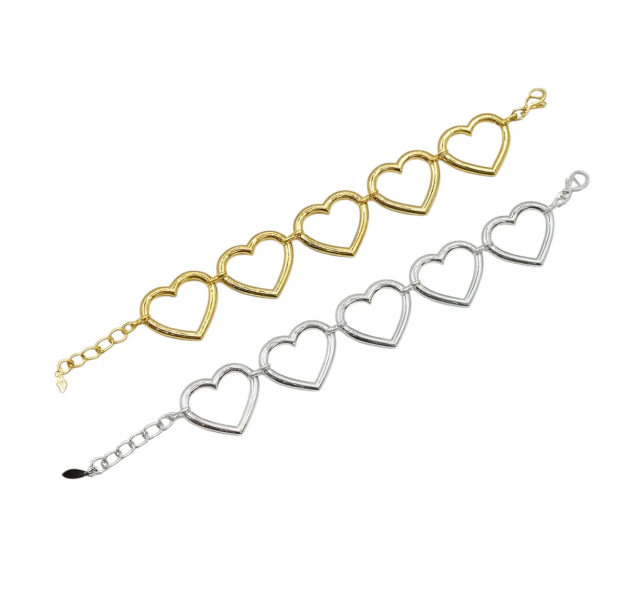 Bracciale cuori traforati