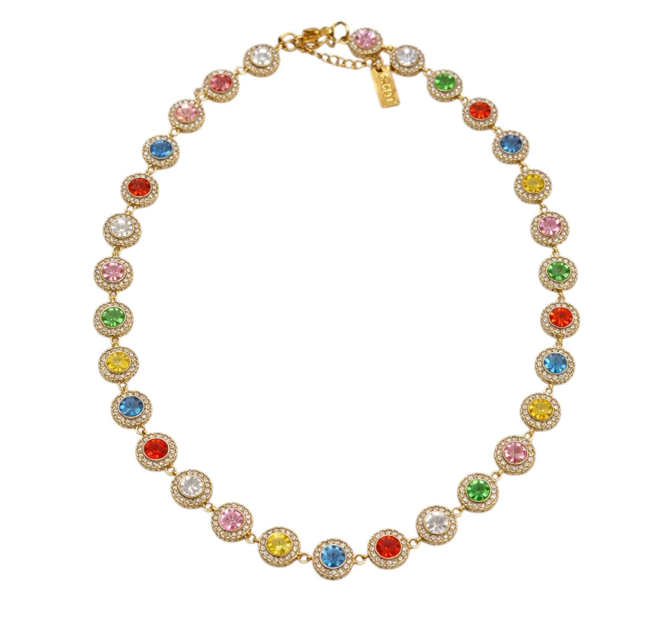 Collana scintillante multicolore