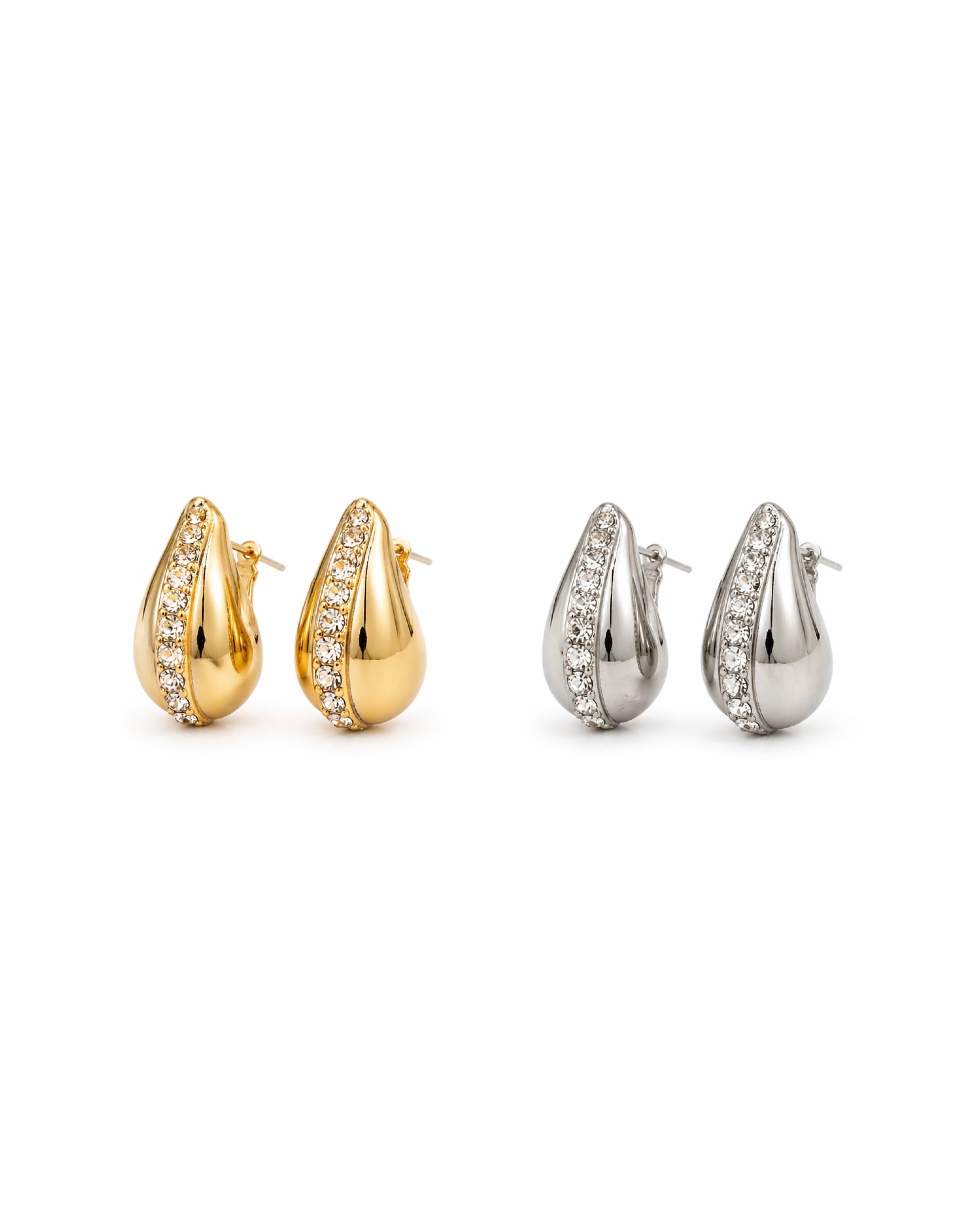 Orecchini goccia strass