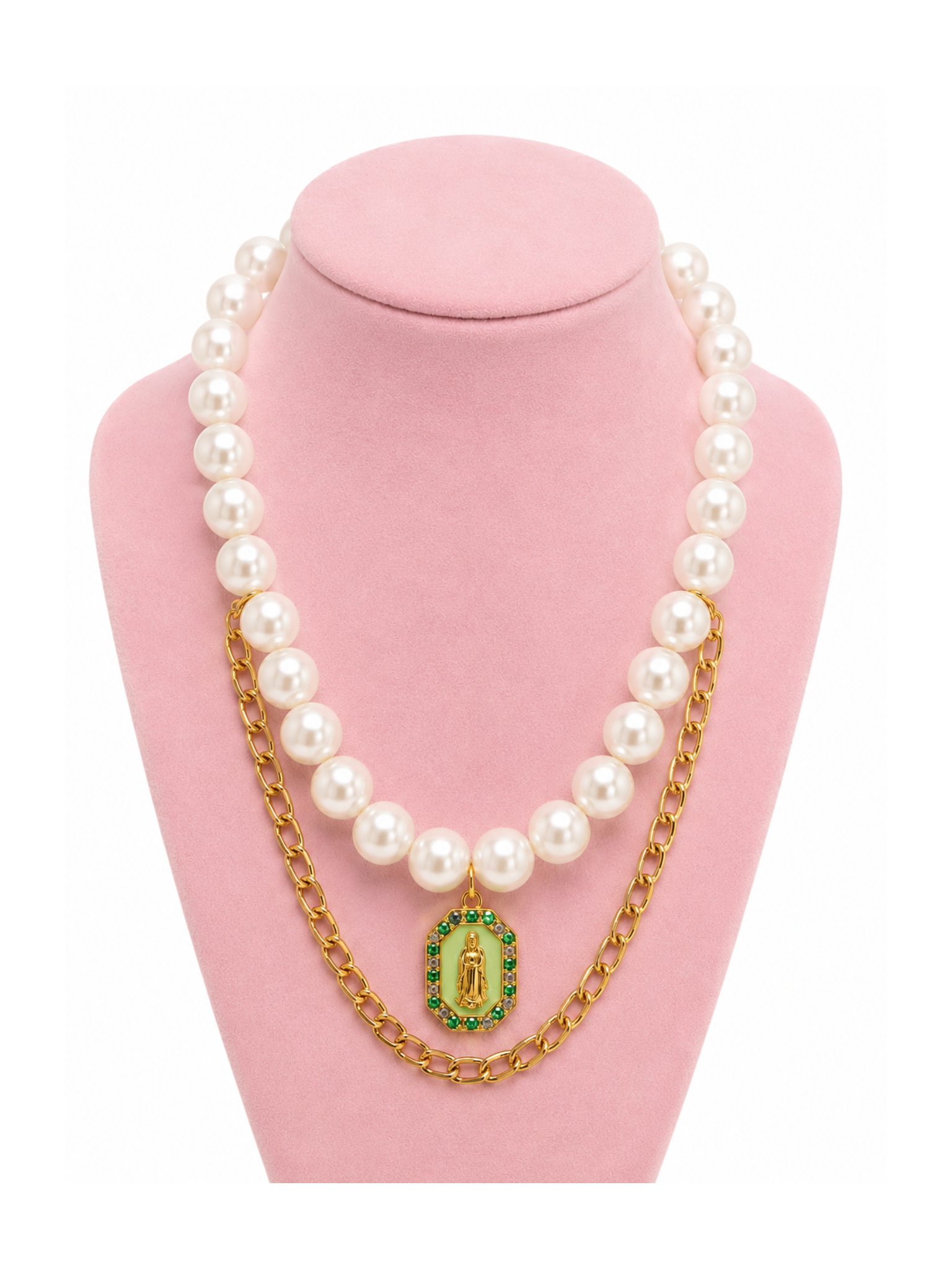 Collana madonna smeraldo