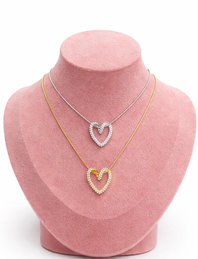 Collana Cuore Strass
